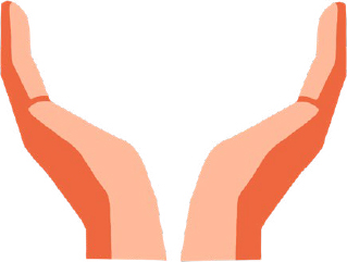 Hands opening forward
